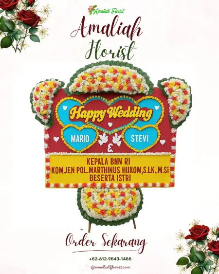 Papan Bunga Pernikahan Mewoluk